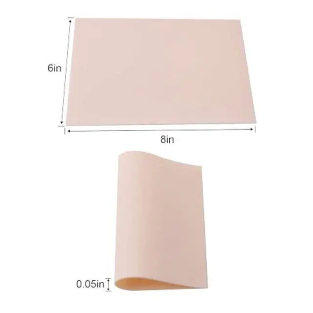 Alt view image 6 of 6 - Blank Tattoo Practice Skin Sheets 30 Pcs, 1mm Thickness Artificial Fake Skin, Tattoo Training Supplies for Beginners & Tattoo Artists
