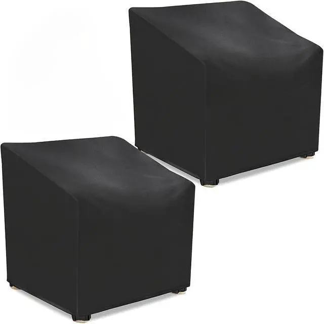 Alt view image 3 of 7 - HeavyDuty 2Pack Patio Ottoman Side Table Cover, AllWeather Resistant Square Outdoor Footstool Protective Cover for Courtyard Lawn Furniture