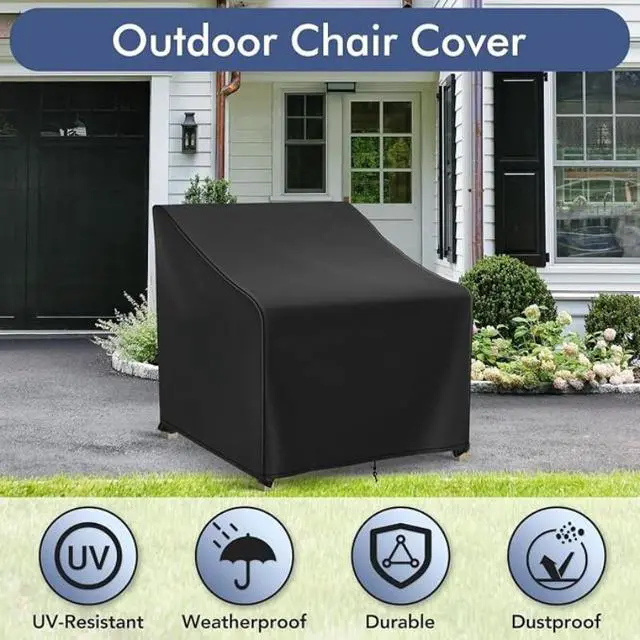 Alt view image 4 of 7 - HeavyDuty 2Pack Patio Ottoman Side Table Cover, AllWeather Resistant Square Outdoor Footstool Protective Cover for Courtyard Lawn Furniture