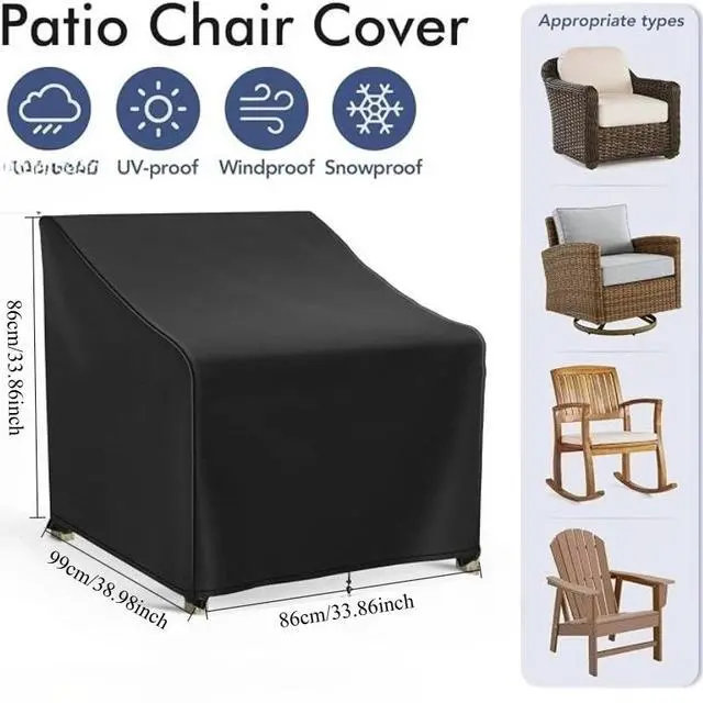 Alt view image 5 of 7 - HeavyDuty 2Pack Patio Ottoman Side Table Cover, AllWeather Resistant Square Outdoor Footstool Protective Cover for Courtyard Lawn Furniture
