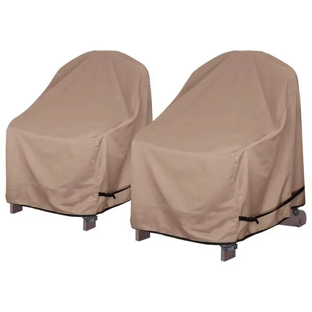 Alt view image 3 of 7 - 2 Pack Outdoor Chair Covers, HeavyDuty Oxford Fabric Waterproof UVResistant Patio Armchair Furniture Protector