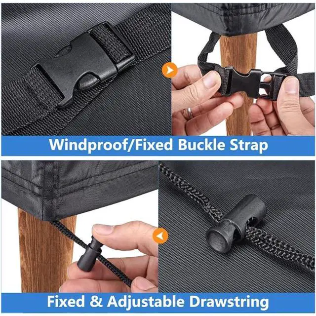 Alt view image 5 of 7 - Outdoor Bench Cover, HeavyDuty Oxford Fabric Waterproof UVResistant Patio Garden Bench Furniture Protector