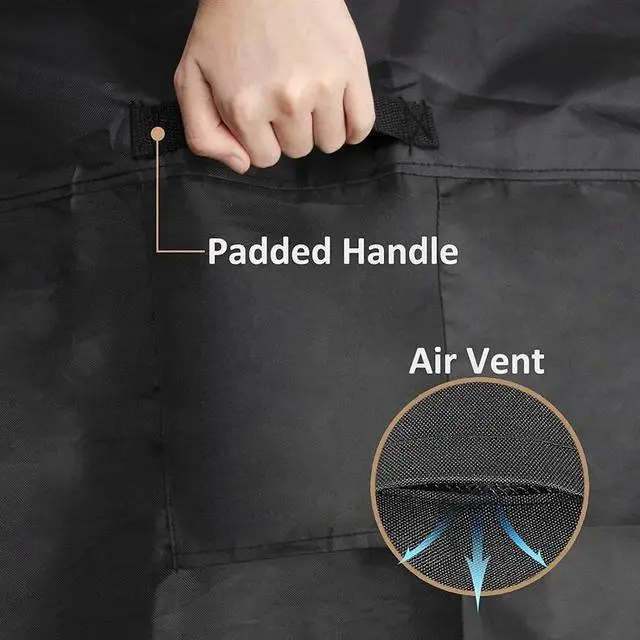 Alt view image 4 of 7 - Square Air Conditioner Cover, HeavyDuty Oxford Fabric Waterproof UVResistant Black Outdoor AC Condenser Unit Protector