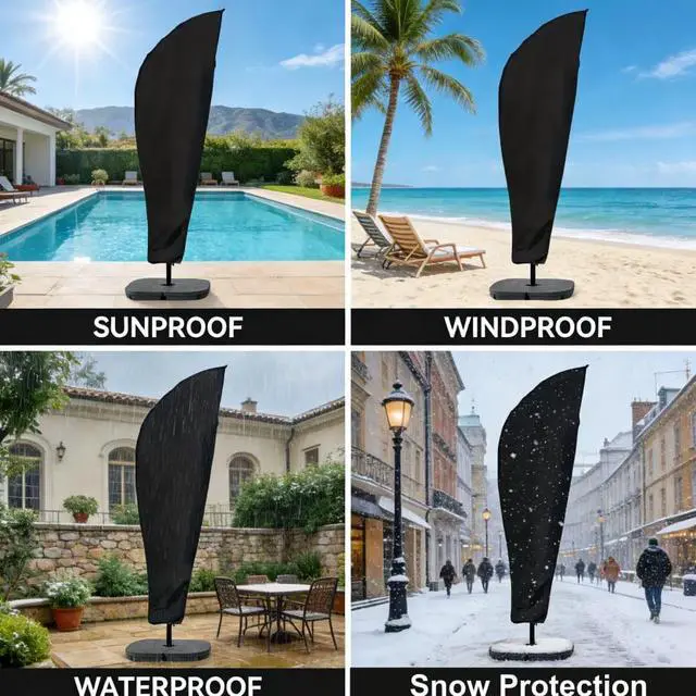 Alt view image 5 of 6 - Outdoor umbrella cover, only selling the cover. Outdoor umbrella accessory sunshade cloth, outdoor umbrella storage, dust-proof and water-proof.