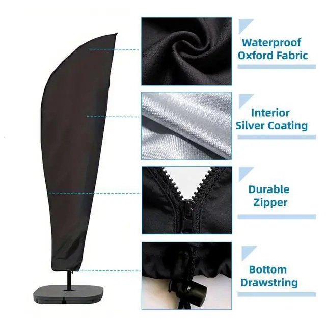 Alt view image 3 of 6 - Outdoor umbrella cover, only selling the cover. Outdoor umbrella accessory sunshade cloth, outdoor umbrella storage, dust-proof and water-proof.
