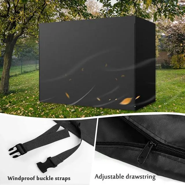 Alt view image 4 of 5 - Outdoor Porch Swing Cover, HeavyDuty Oxford Fabric Waterproof UVResistant Black 3Seater Patio Swing Chair Furniture Protector