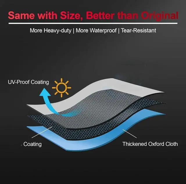 Alt view image 6 of 6 - Offset Patio Umbrella Cover, HeavyDuty Black Oxford Fabric Waterproof UVResistant Outdoor Cantilever Banana Umbrella Protector