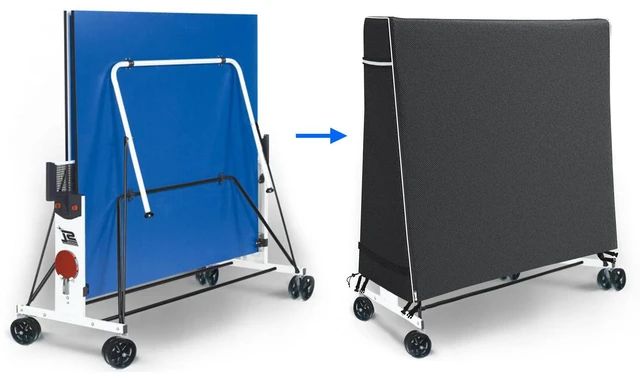 Alt view image 7 of 7 - Outdoor Ping Pong Table Cover, Waterproof UVResistant Oxford Cloth Protector for Folding Table Tennis Table
