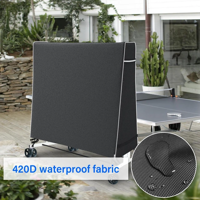 Alt view image 3 of 7 - Outdoor Ping Pong Table Cover, Waterproof UVResistant Oxford Cloth Protector for Folding Table Tennis Table