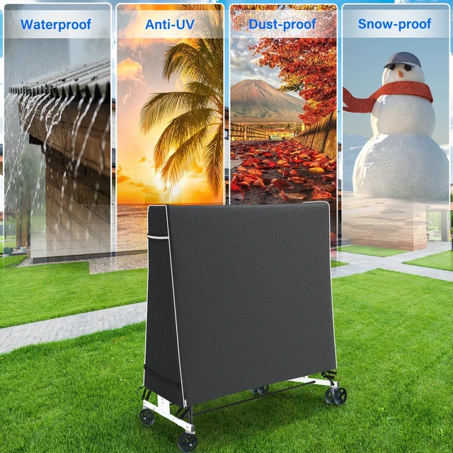 Alt view image 5 of 7 - Outdoor Ping Pong Table Cover, Waterproof UVResistant Oxford Cloth Protector for Folding Table Tennis Table