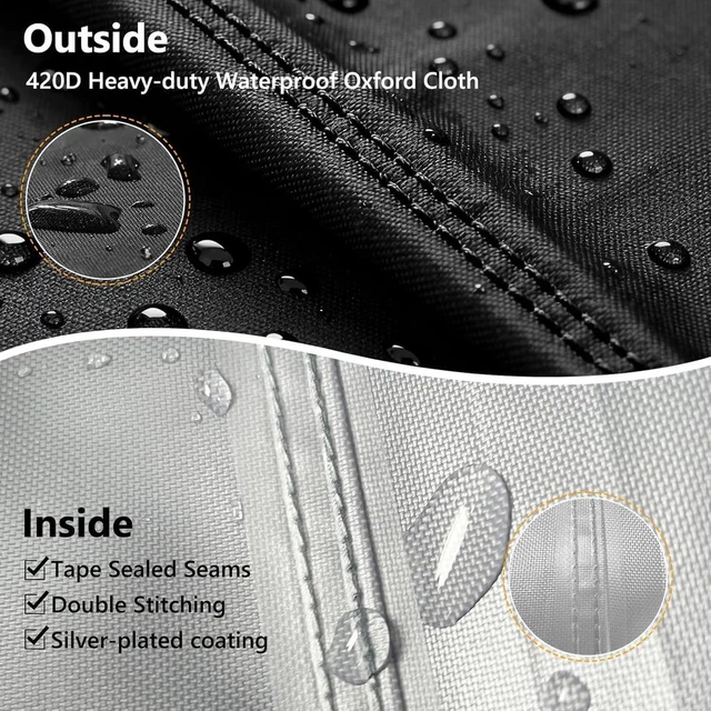 Alt view image 5 of 5 - Black Patio Swing Cover, HeavyDuty Oxford Fabric Outdoor AFrame Swing Chair Protector with Drawstring and Buckle