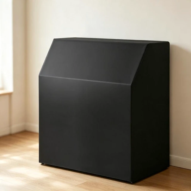 Alt view image 4 of 7 - Black Upright Piano Full Cover, HeavyDuty Oxford Cloth Full Wrap Household Vertical Piano Protector with Storage Bag