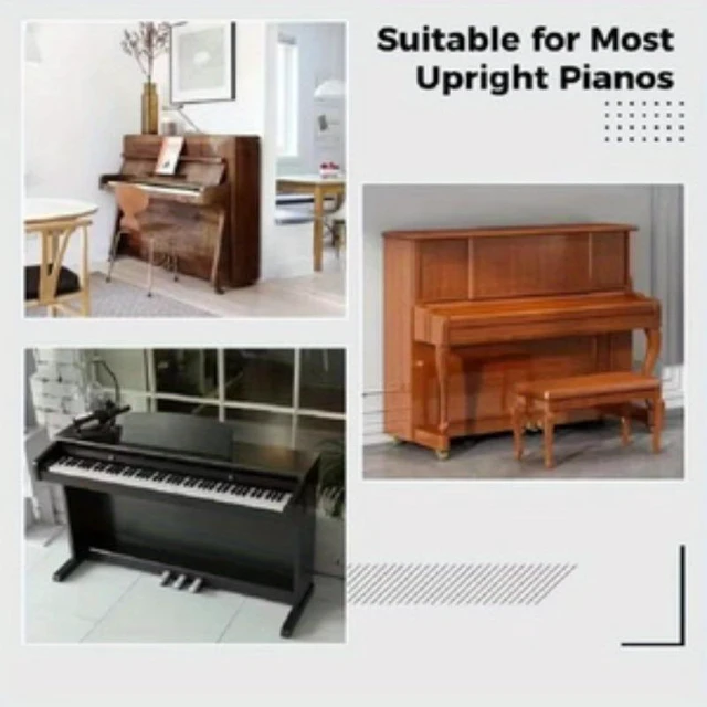 Alt view image 6 of 7 - Black Upright Piano Full Cover, HeavyDuty Oxford Cloth Full Wrap Household Vertical Piano Protector with Storage Bag