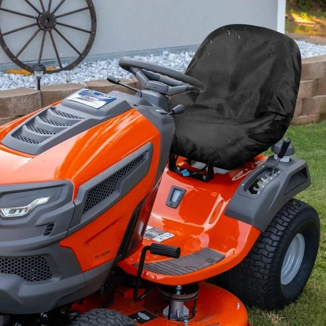 Alt view image 2 of 6 - Black Riding Lawn Mower Seat Cover, HeavyDuty Oxford Fabric Waterproof UVResistant Protector for Lawn Tractor Seat