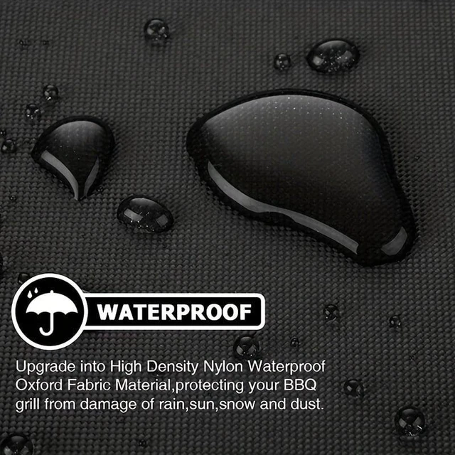Alt view image 5 of 5 - AllWeather Outdoor Barbecue Grill Cover, Windproof Dustproof Large Gas BBQ Protective Cover with Handles and Straps