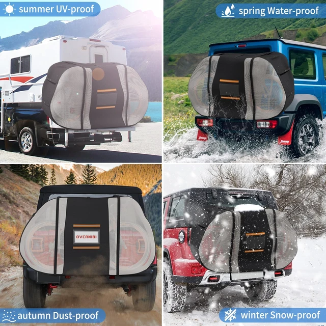 Alt view image 5 of 6 - AllWeather Hitch Bike Cover, Dustproof Windproof Bicycle Protective Cover with Tail Light Visible Mesh and Reflective Strips