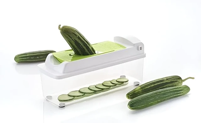 Alt view image 3 of 5 - 12 In 1 Vegetable Chopper, MultiFunction Food Cutter Slicer Dicer, Kitchen Veggie Grater Peeler with Unbreakable Storage Container