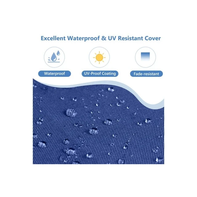 Alt view image 5 of 5 - Thick Square Outdoor Chair Cushion Set of 2, WeatherResistant Seat Pads with Secure Ties for Lawn Patio Chairs