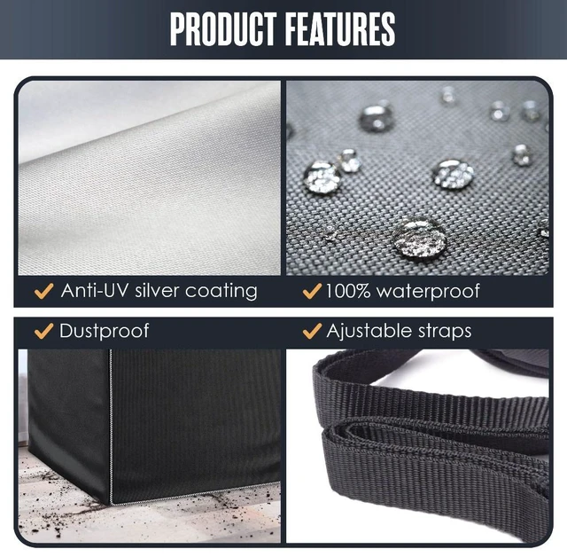 Alt view image 4 of 7 - Heavy-Duty Anti-Aging Fabric Washer Dryer Protective Cover, Waterproof Dustproof All Weather Shield, Indoor Outdoor Protector for Washing Machine & Clothes Dryer
