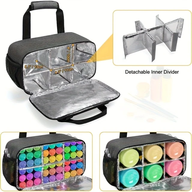 Alt view image 2 of 6 - Crayon Storage Bag, Portable Outdoor Sketching Brush Tool Kit, Art Painting Pigment Storage Case for Drawing & Art Supplies