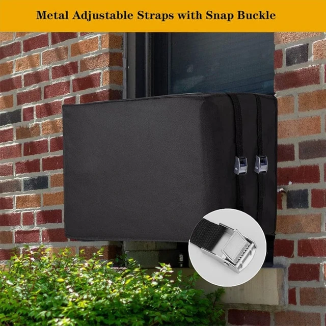Alt view image 2 of 7 - 1pc Large Outdoor Window Air Conditioner Cover, Aluminum Foil AC Unit Cover, Easy Install, Rainproof Anti-Corrosion Protective Cover for Window Air Conditioner Outdoor Unit, 27.5x22.5x18.5inches