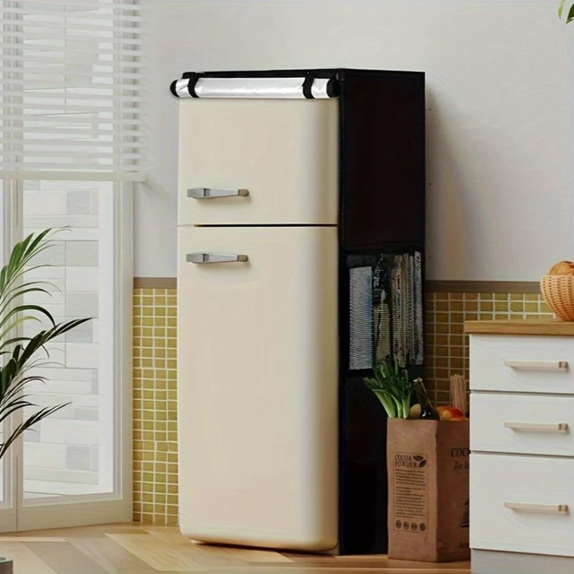 Alt view image 5 of 7 - Outdoor Patio Upright Freezer Cover, Waterproof Mini Refrigerator Protective Cover, Fits Most Compact Cubic Mini Freezer, Outdoor Fridge Cover