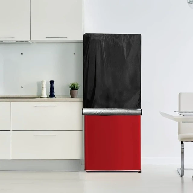 Alt view image 7 of 7 - Outdoor Patio Upright Freezer Cover, Waterproof Mini Refrigerator Protective Cover, Fits Most Compact Cubic Mini Freezer, Outdoor Fridge Cover