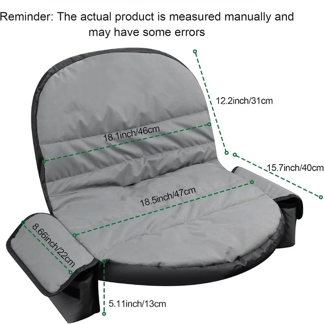 Alt view image 3 of 7 - 600D Heavy-Duty Lawn Mower Seat Cover, Universal Riding Lawn Tractor Seat Protector with Drink Pouch, Waterproof Wear Resistant Cushion Cover for John Deere, Kubota, Cub Cadet, Ford, Yellow Grey, 1pc