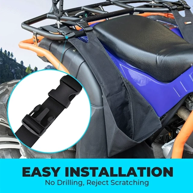 Alt view image 2 of 7 - Durable Polyester Adjustable Footrest Bag, Black Outdoor Protective Storage Bag, Suitable for Beach, Off-Road Vehicles and Outdoor Activities