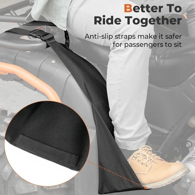 Alt view image 3 of 7 - Durable Polyester Adjustable Footrest Bag, Black Outdoor Protective Storage Bag, Suitable for Beach, Off-Road Vehicles and Outdoor Activities