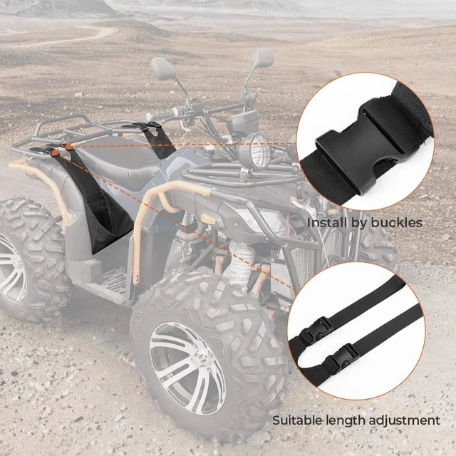 Alt view image 7 of 7 - Durable Polyester Adjustable Footrest Bag, Black Outdoor Protective Storage Bag, Suitable for Beach, Off-Road Vehicles and Outdoor Activities