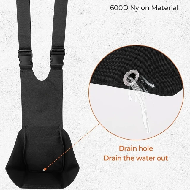 Alt view image 5 of 7 - Durable Polyester Adjustable Footrest Bag, Black Outdoor Protective Storage Bag, Suitable for Beach, Off-Road Vehicles and Outdoor Activities