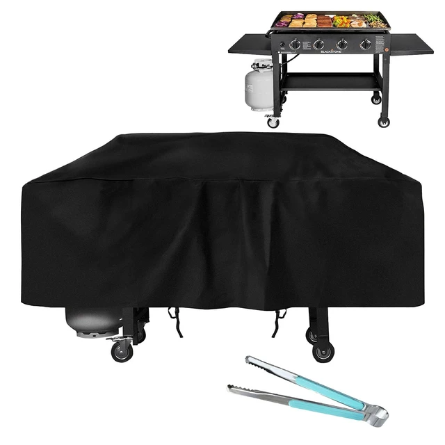 Alt view image 2 of 6 - Patio BBQ Grill Dustproof Protective Cover, Universal Waterproof Flat Top Griddle Cover, Weather Resistant Outdoor Griddle Cover Compatible with Blackstone Griddle