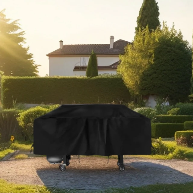 Alt view image 5 of 6 - Patio BBQ Grill Dustproof Protective Cover, Universal Waterproof Flat Top Griddle Cover, Weather Resistant Outdoor Griddle Cover Compatible with Blackstone Griddle