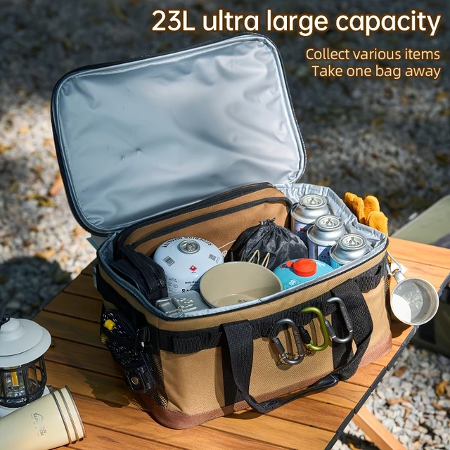 Alt view image 4 of 6 - Multifunctional Outdoor Camping Bag, Large Capacity Portable Travel Storage Bag, Sturdy Durable Camping Gear Bag with Stylish Appearance