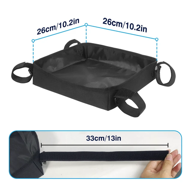 Alt view image 3 of 7 - Portable Ladder Tool Kit, Collapsible Black Ladder Storage Rack, Heavy Duty Ladder Organizer for Garage Workshop Home