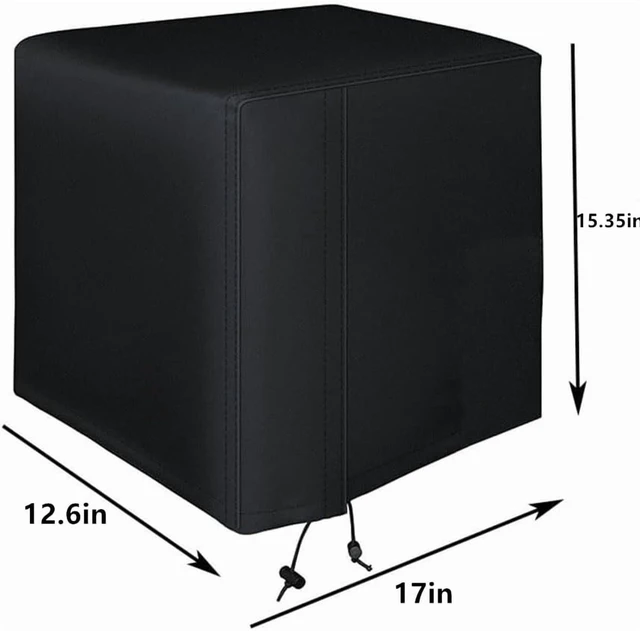 Alt view image 3 of 5 - AKEfit Outdoor Pool Sand Filter Pump Cover, Waterproof All Weather Pool Filter Protector, UV Dust Wind Resistant Oxford Fabric Pool Pump Cover with Adjustable Drawstring, Black