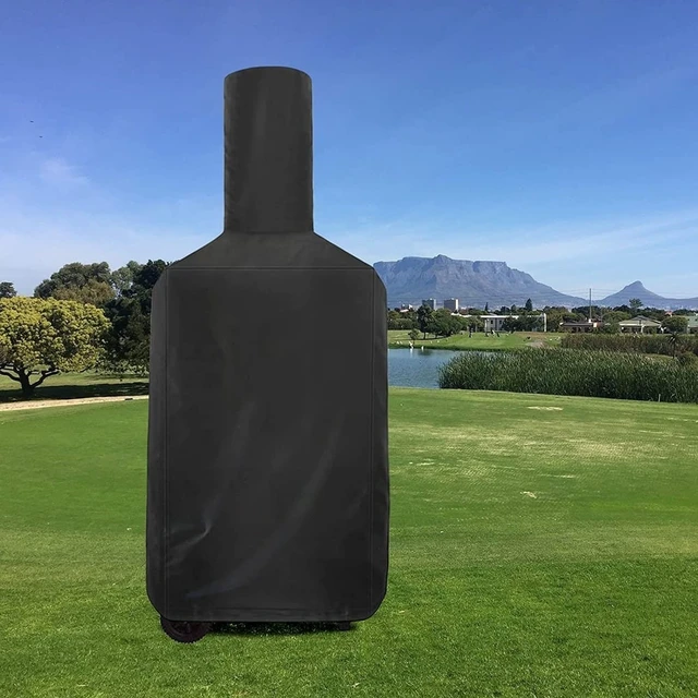 Alt view image 2 of 6 - AKEfit Outdoor Pizza Oven Cover with Chimney Opening, Waterproof All Weather Pizza Oven Protector, UV Dust Wind Resistant Oxford Fabric Pizza Oven Cover with Zipper & Drawstring, Black