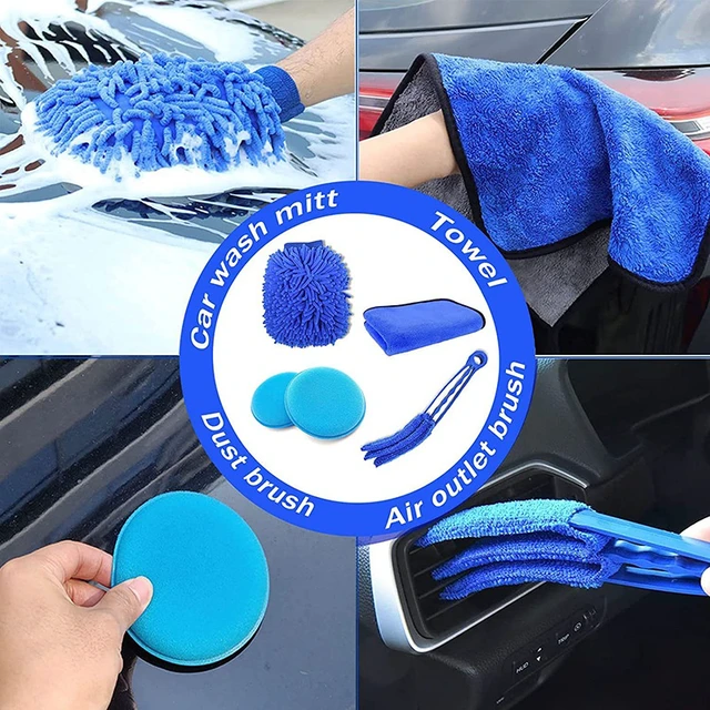 Alt view image 2 of 5 - 40Pcs Car Detailing Kit, Car Cleaning Tools Set, Interior & Exterior Auto Wash Supplies with Detailing Brushes, Drill Brush Attachments, Microfiber Towels, Wash Mitt, Storage Bag for Car, Motorcycle,