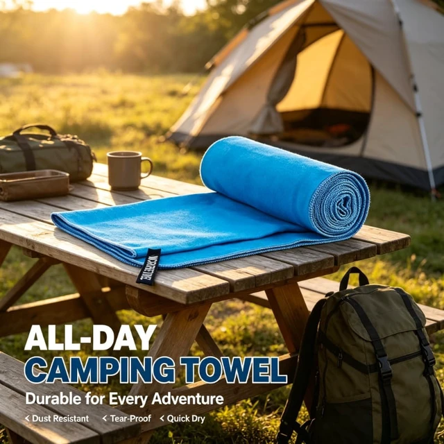 Alt view image 4 of 7 - AKEfit Quick Dry Microfiber Towel, Super Absorbent Compact Camping Towel, Lightweight Portable Travel Beach Towel for Swimming, Gym, Hiking, Backpacking