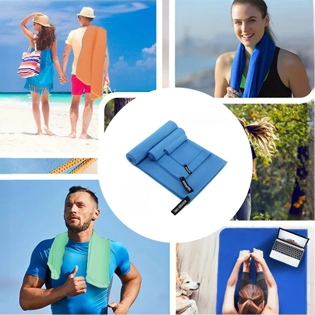 Alt view image 2 of 7 - AKEfit Quick Dry Microfiber Towel, Super Absorbent Compact Camping Towel, Lightweight Portable Travel Beach Towel for Swimming, Gym, Hiking, Backpacking