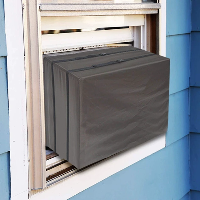 Alt view image 6 of 7 - Window Air Conditioner Cover Outdoor, Waterproof UV Protection Window AC Unit Cover, Heavy Duty Oxford Fabric Window Air Conditioner Protector with Adjustable Buckle Straps