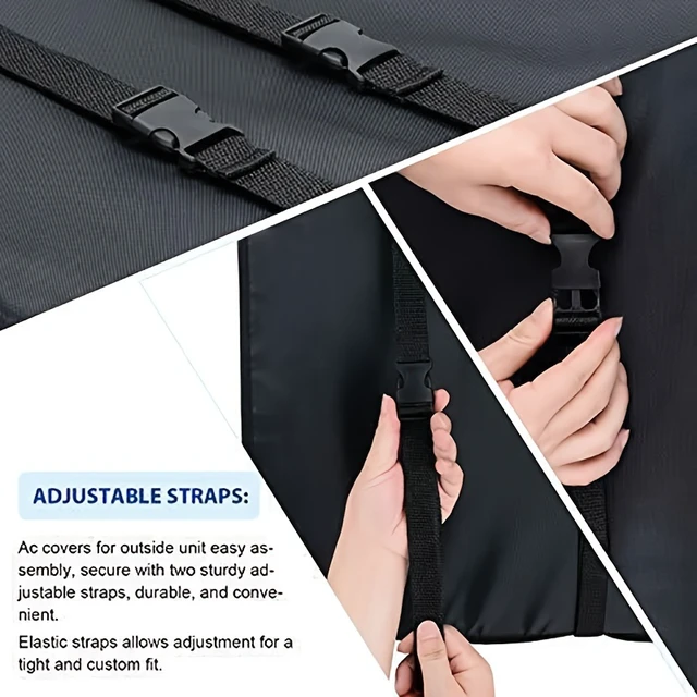 Alt view image 7 of 7 - Window Air Conditioner Cover Outdoor, Waterproof UV Protection Window AC Unit Cover, Heavy Duty Oxford Fabric Window Air Conditioner Protector with Adjustable Buckle Straps