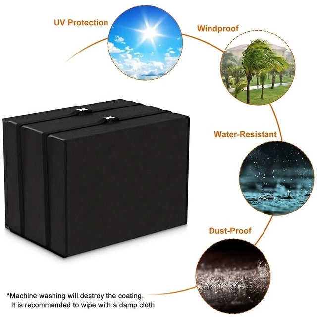 Alt view image 4 of 7 - Window Air Conditioner Cover Outdoor, Waterproof UV Protection Window AC Unit Cover, Heavy Duty Oxford Fabric Window Air Conditioner Protector with Adjustable Buckle Straps