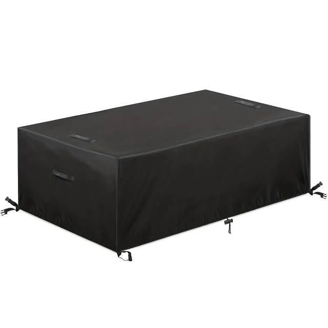 Main image of Outdoor Patio Furniture Cover, Waterproof Rectangular Table Cover, Heavy Duty Oxford UV Wind Resistant Garden Patio Table Protector with Drawstring & Tear Straps