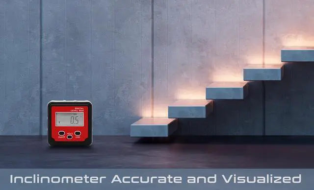 Alt view image 5 of 7 - Digital angle gauge for measuring angles with high accuracy and visualization,Inclinometer accurate and visualized,,0.1 degree accuracy,360 degree coverage in four directions,Magnetic attachment