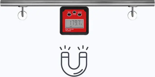 Alt view image 7 of 7 - Digital angle gauge for measuring angles with high accuracy and visualization,Inclinometer accurate and visualized,,0.1 degree accuracy,360 degree coverage in four directions,Magnetic attachment