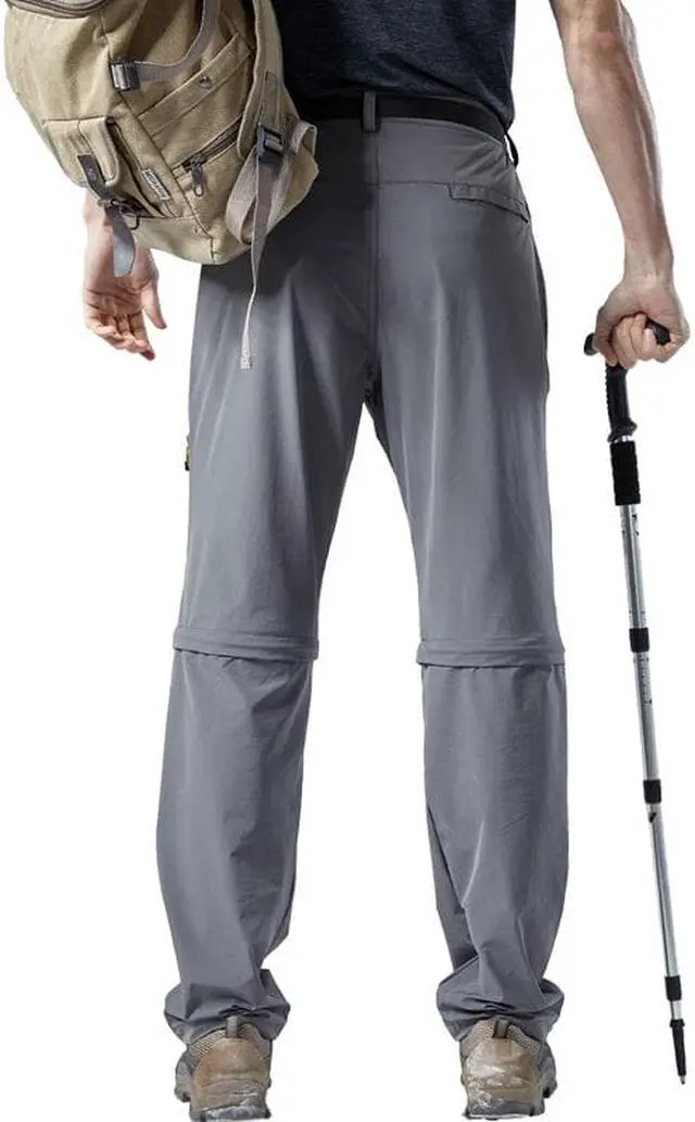 Alt view image 3 of 7 - Men's Elastic Fishing Breathable Two Section Quick Drying Trousers Multi Pocket Detachable Disjointed Trousers
