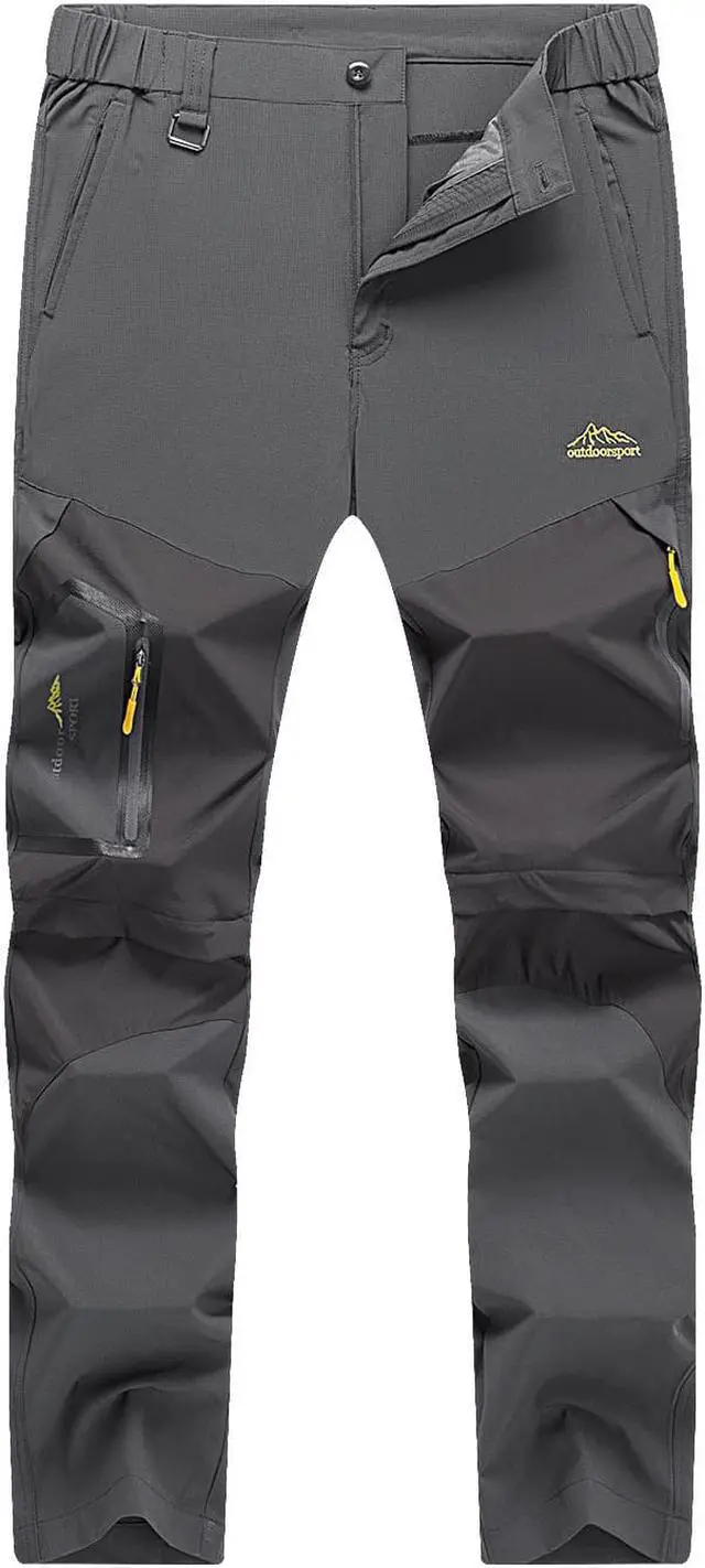 Alt view image 6 of 7 - Men's Elastic Fishing Breathable Two Section Quick Drying Trousers Multi Pocket Detachable Disjointed Trousers