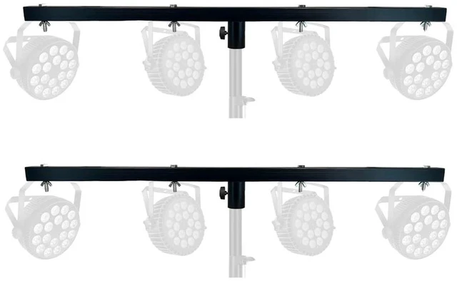 Main image of 5 Core DJ Lighting T Bar 4 Party Lights Extension Crossbar 2Pcs Tbar Mount Heavy Duty Metal Build 39 Inch Long Universal 35mm Tripod Stand 66 lbs Capacity Portable for Stage Par Light - LS TB35 2PCS